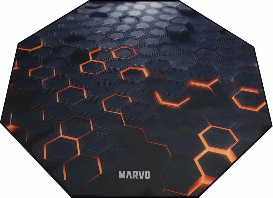 Tapet për karrige Marvo GM03 110x110 cm, bazë antirrëshqitëse, redukton zhurmën, i zi