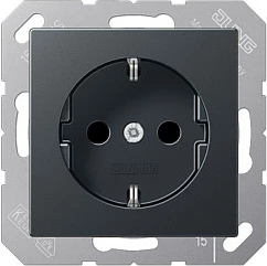 Prizë muri Jung A 1520 BF ANM, 1x Type F, 16A 250V, e zezë