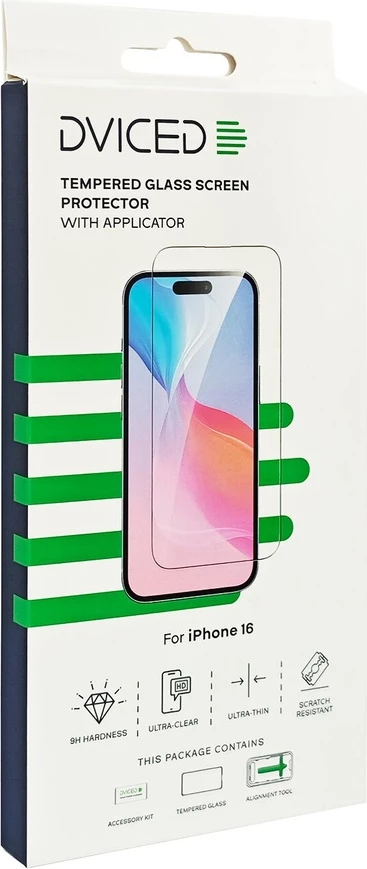 Dviced tempered glass screen protector for iPhone 16