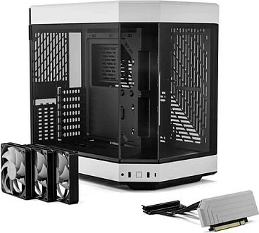 Kasë HYTE Y60, Midi Tower, Tempered Glass, ATX/EATX, bardhë/zi
