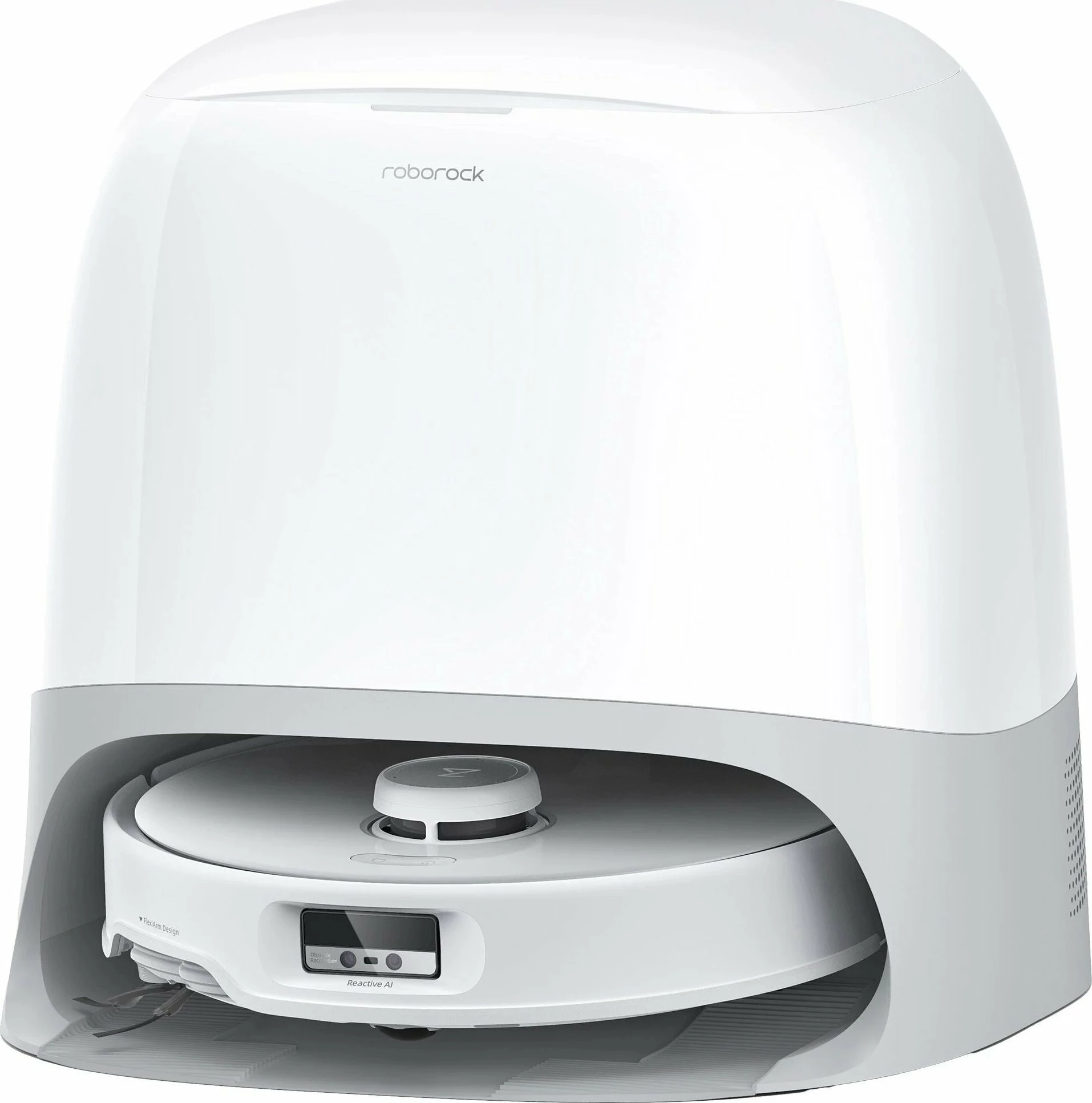 Robot pastrimi Roborock Qrevo Curv 5A1, 18.500Pa, me stacion zbrazjeje, mop rrotullues, Wi‑Fi, i bardhë, set