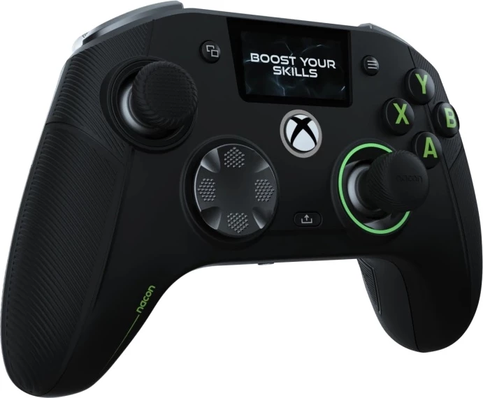 Kontroller gaming Nacon Revolution X Unlimited për Xbox & PC, wireless + kabllor, Hall Effect, ekran LCD, stacion karikimi, i zi/jeshil