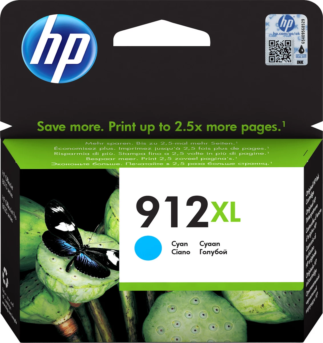 Fishek boje, HP, 912XL / 3YL81AE, XL 9.9 ml, rendiment deri 825 faqe, Cyan