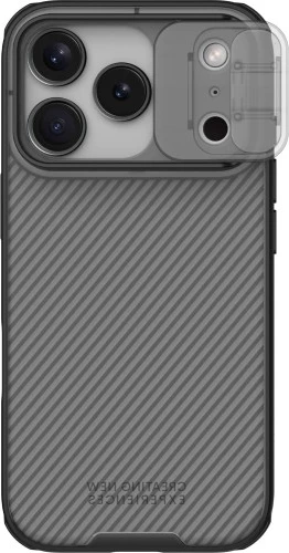 Mbështjellës NILLKIN CamShield Pro për iPhone 17 Pro, me kapak mbrojtës për kamerë, i zi