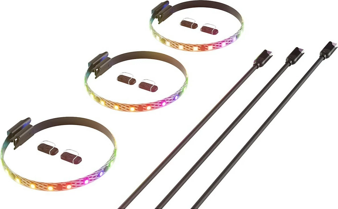 Shirit LED HYTE LS10 qRGB, 3 copë, RGB