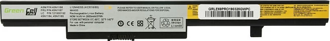 Bateri laptopi Green Cell PRO L13S4A01, 14.4V 2600mAh, për Lenovo B50/B50-30/B50-45