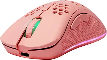 Maus wireless Deltaco Gaming RGB, rozë
