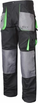 Pantalona pune LAHTI PRO L4050660 3XL (60) 100% pambuk, zezë/jeshile