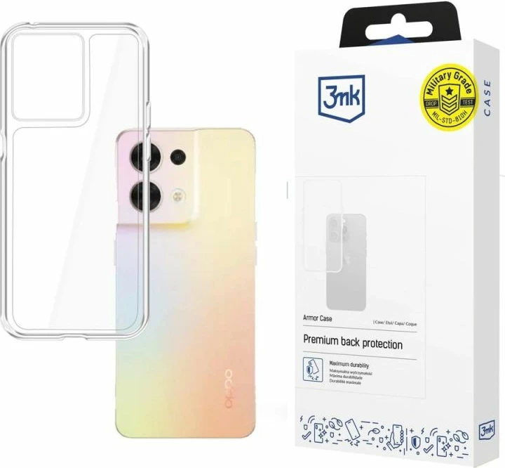 Kuti mbrojtëse për telefon 3mk Protection Armor Case Oppo Reno 8 5G, transparente
