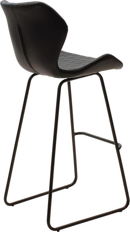 Karrige për bar Theo metalike, ngjyrë e zezë, set prej 2 copë