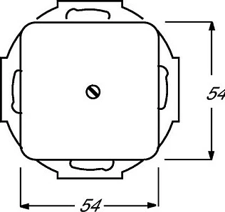 Kapak mbulues Busch-Jaeger 2538-214, 54x54 mm, i bardhë