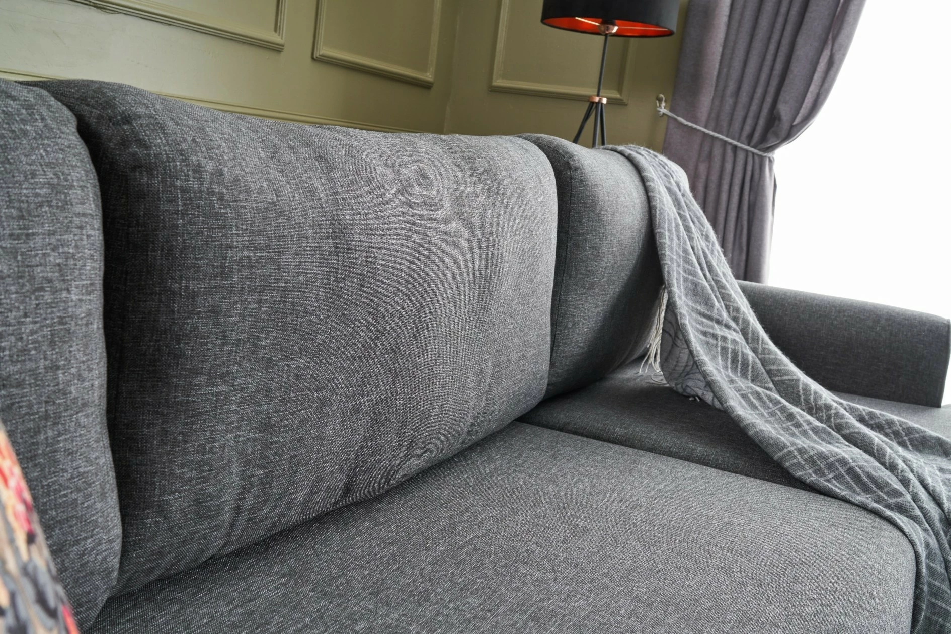 Kënd-sofë krevate Atelier del Sofa, Efsun, antracit