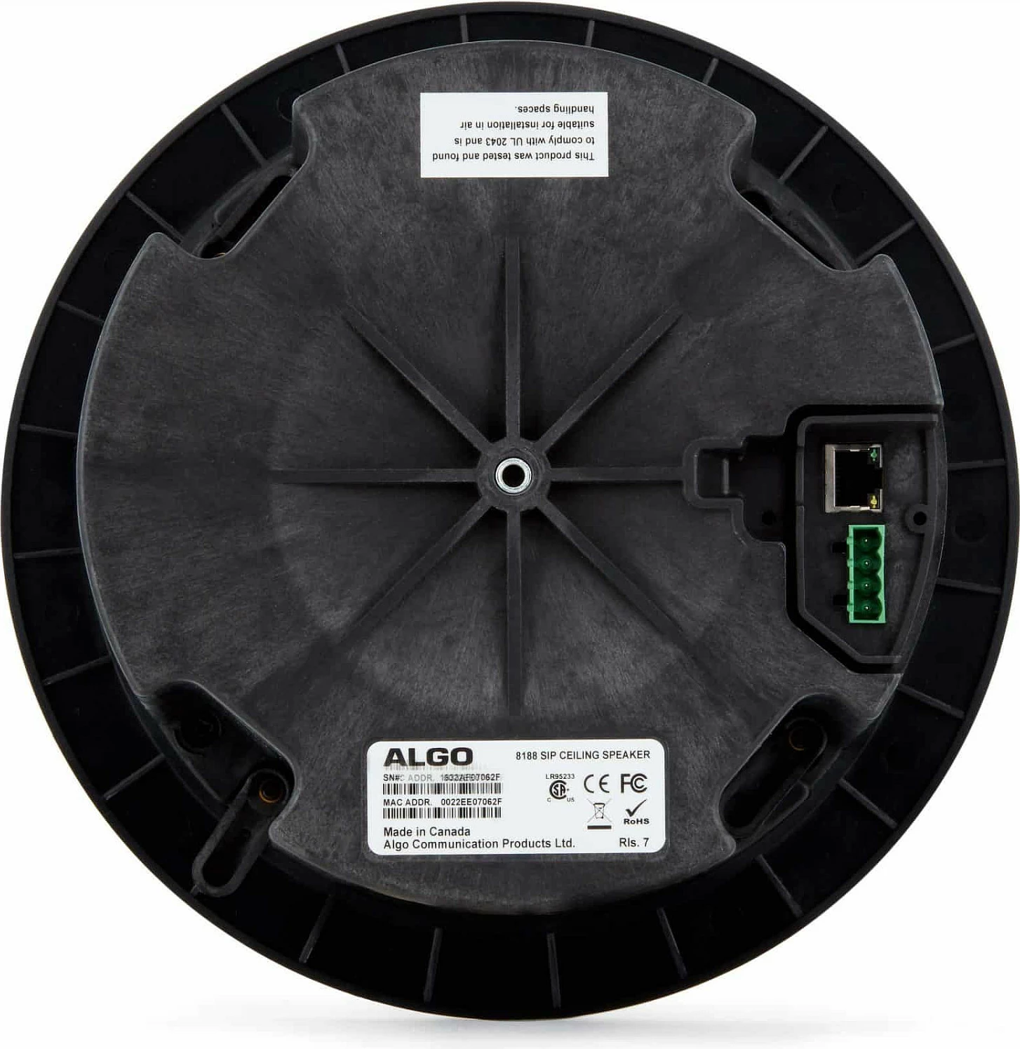 Altoparlant tavanor IP Algo 8188, SIP, PoE, 8W, i bardhë