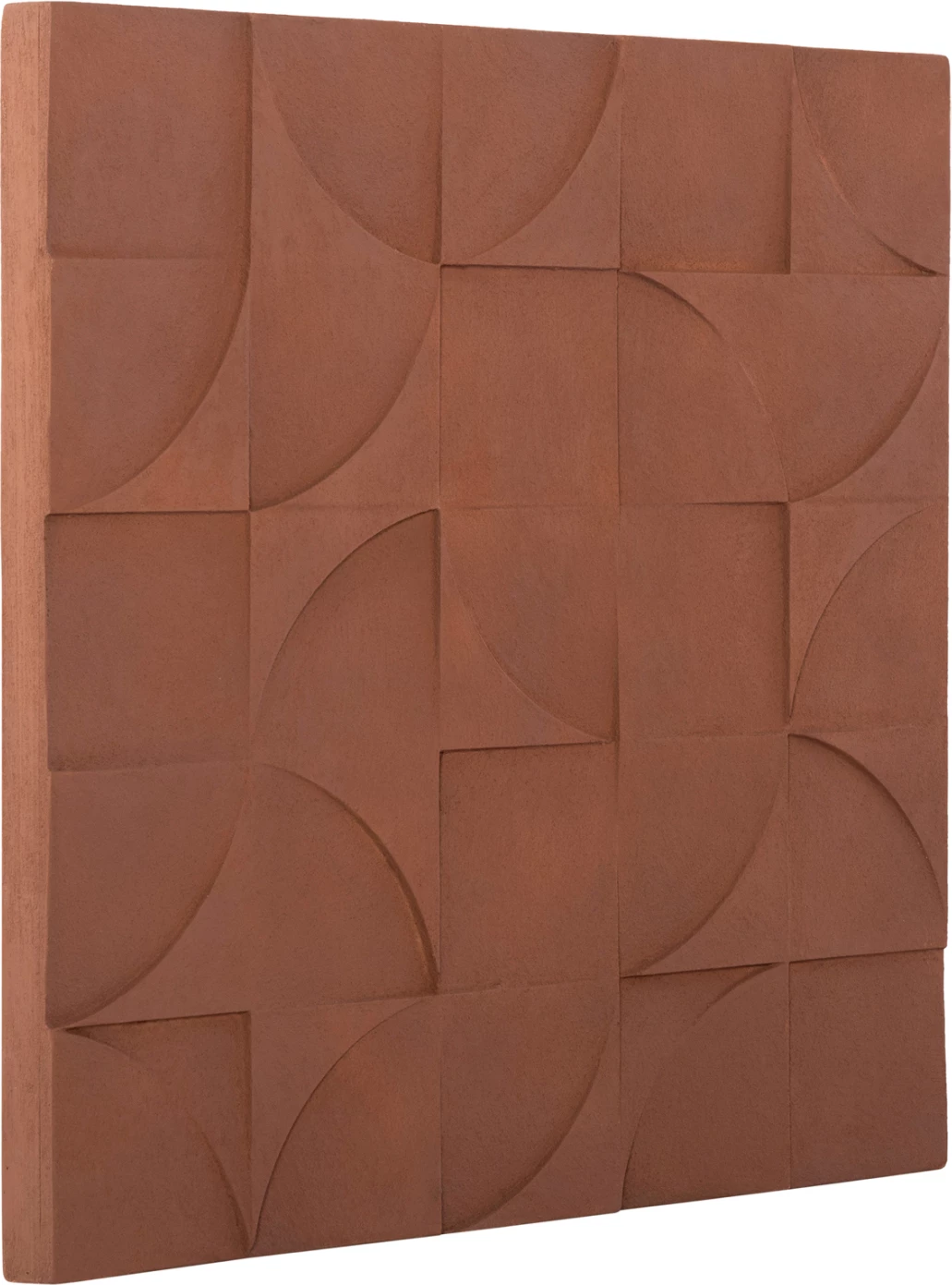 Panel dekorativ për mur, seri katrore Santorini, FH4524, ngjyrë kafe, 80x5x80 cm