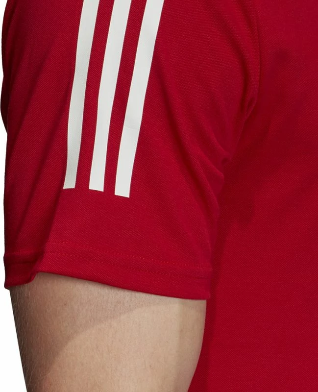 Maicë polo adidas për meshkuj, e bardhë me të kuqe [Madhësia: XS]