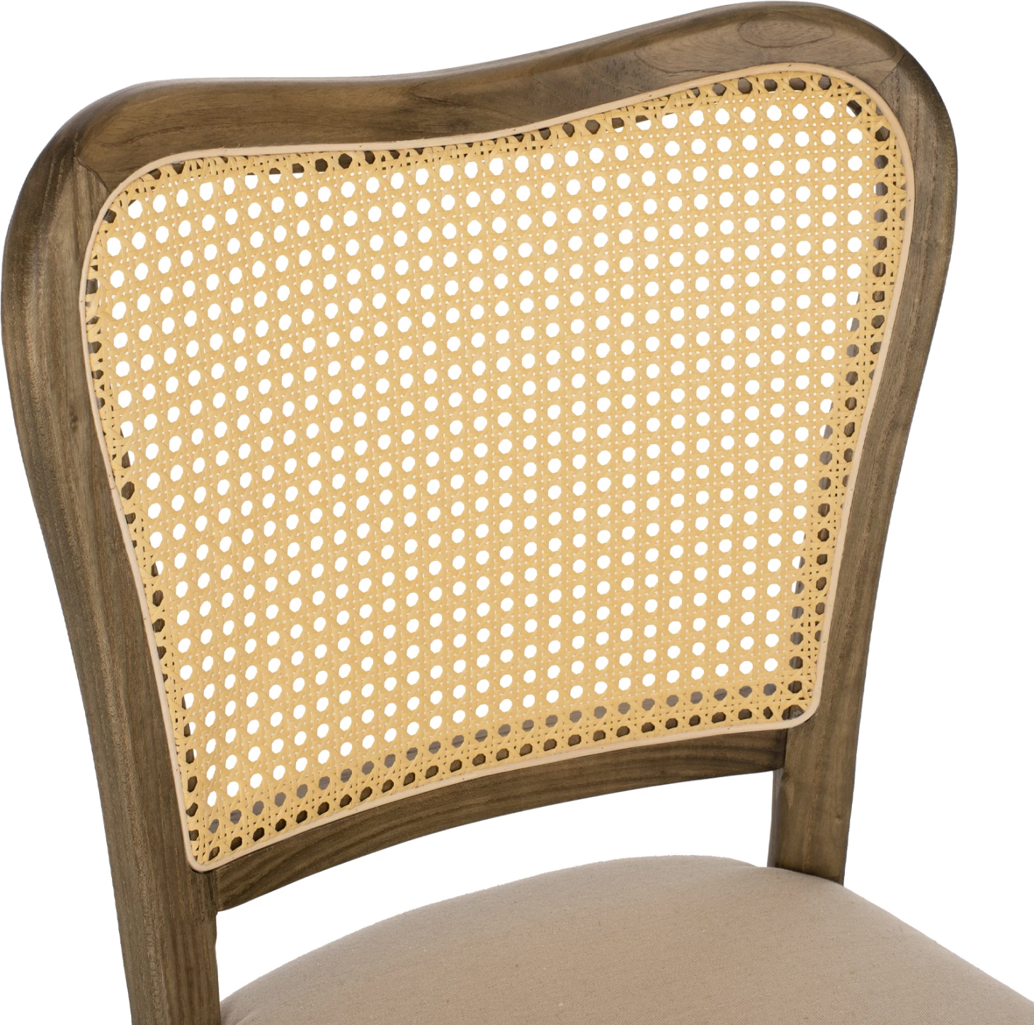 Karrige TOON dru, shpinë rattan, ulëse stof, FH9406.04, 47x52x91.5H cm 7