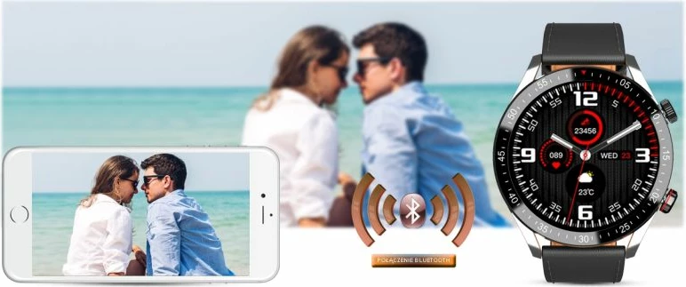 Smartwatch për meshkuj Gravity, e zezë