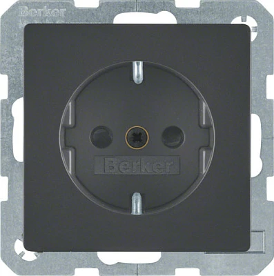 Prizë muri Berker 47236086 SCHUKO Type F, 16A 250V, Q.1/Q.3, antracit