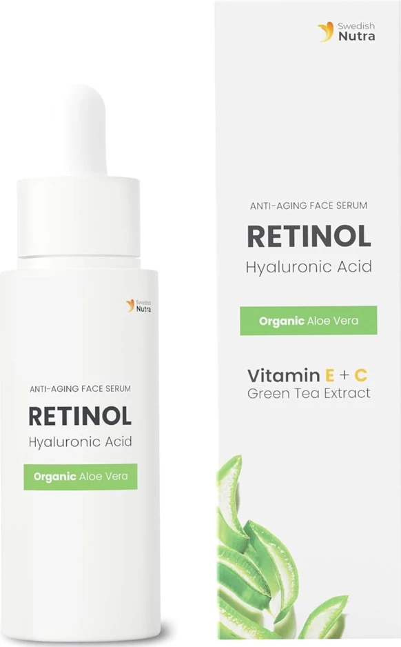 Serum kundër rudhave Swedish Nutra Retinol Hyaluronic Acid, 30ml