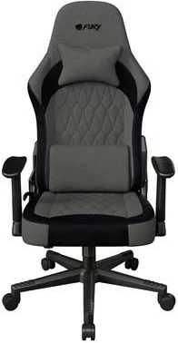 Karrige gaming, Natec Fury, Shinai S8 NFF-2360, pëlhurë e frymëmarrshme, krahë të rregullueshëm, jastëk lumbal dhe qafe, gri