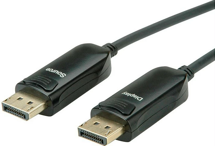 Kabllo DisplayPort ROLINE v1.4 AOC 30m, DisplayPort-DisplayPort, 4K, e zezë