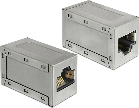 Adapter RJ45 DeLOCK 86165, femër-femër, metalik