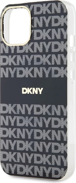 Mbështjellës DKNY IML Mono & Stripe MagSafe për iPhone 15/14/13, i zi