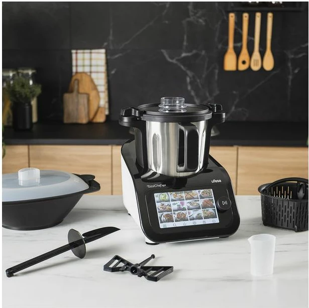 Robot kuzhine UFESA TotalChef RK6 1200 W, tas inox 3.5 L, ekran 7\" touch, Wi-Fi, peshore e integruar, me aksesorë