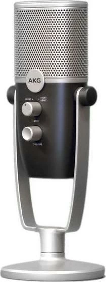Mikrofon USB AKG Ara 24-bit/96kHz, dy-mënyra, zi/argjend 2