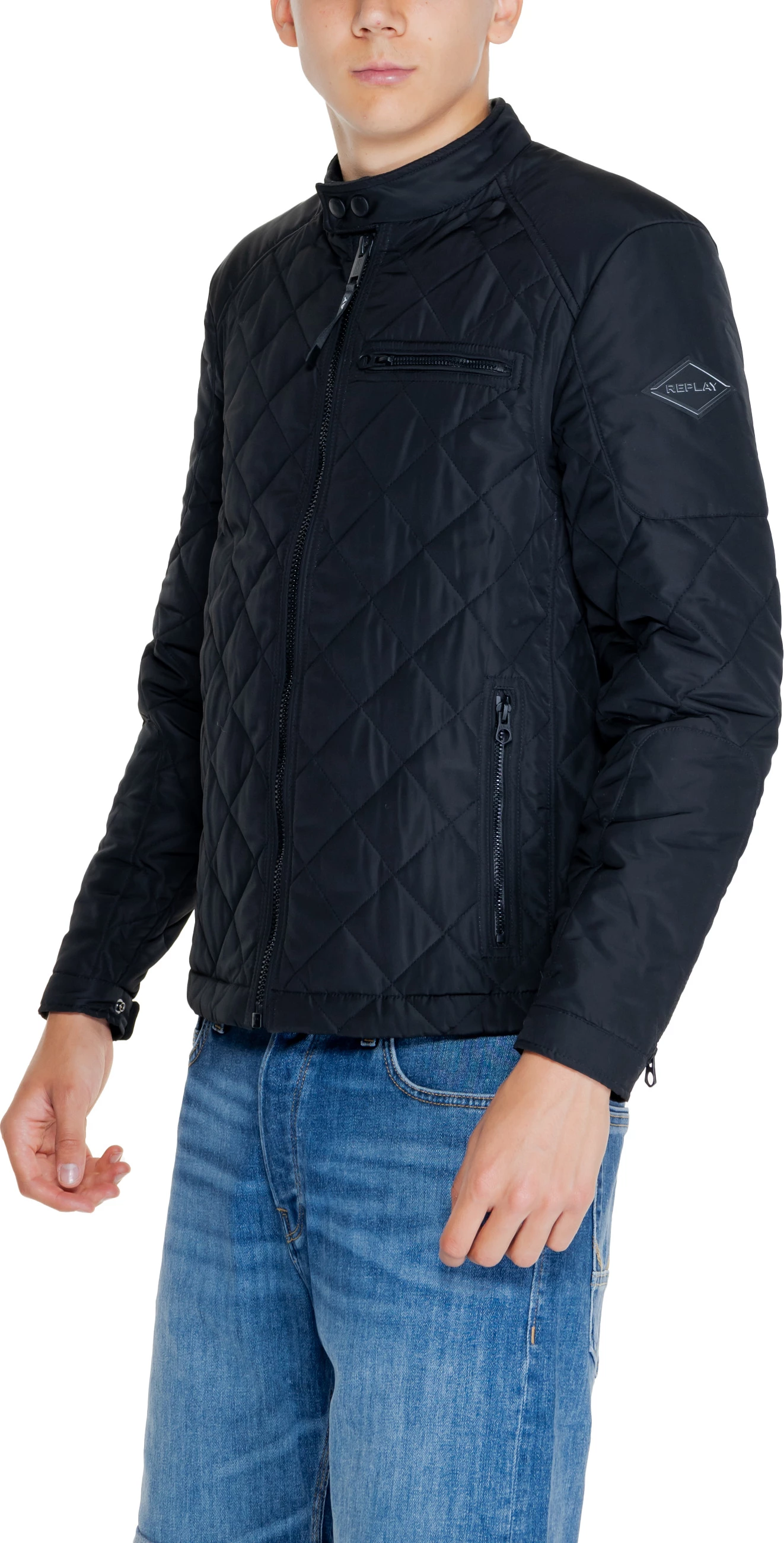 Jakne për meshkuj Replay Poly Oxford M8000.000.84442, e zezë [Madhësia: XXXL]
