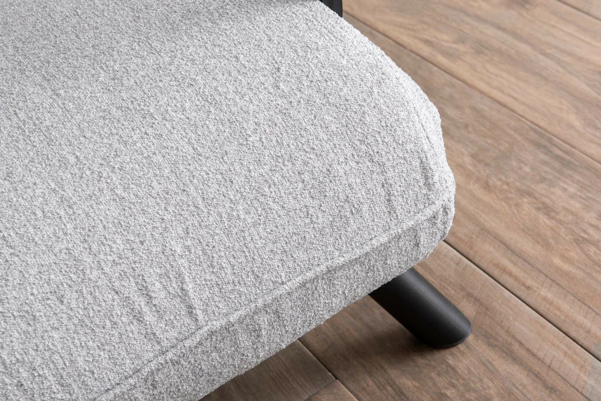 Krevat-karrige një vendës, Atelier del Sofa, Sando Single, material teddy, ngjyrë gri
