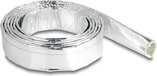 Mbështjellës mbrojtës për kabllo DeLOCK 2 m x 16 mm, fibër qelqi + alumin, -40 deri 200°C, argjend