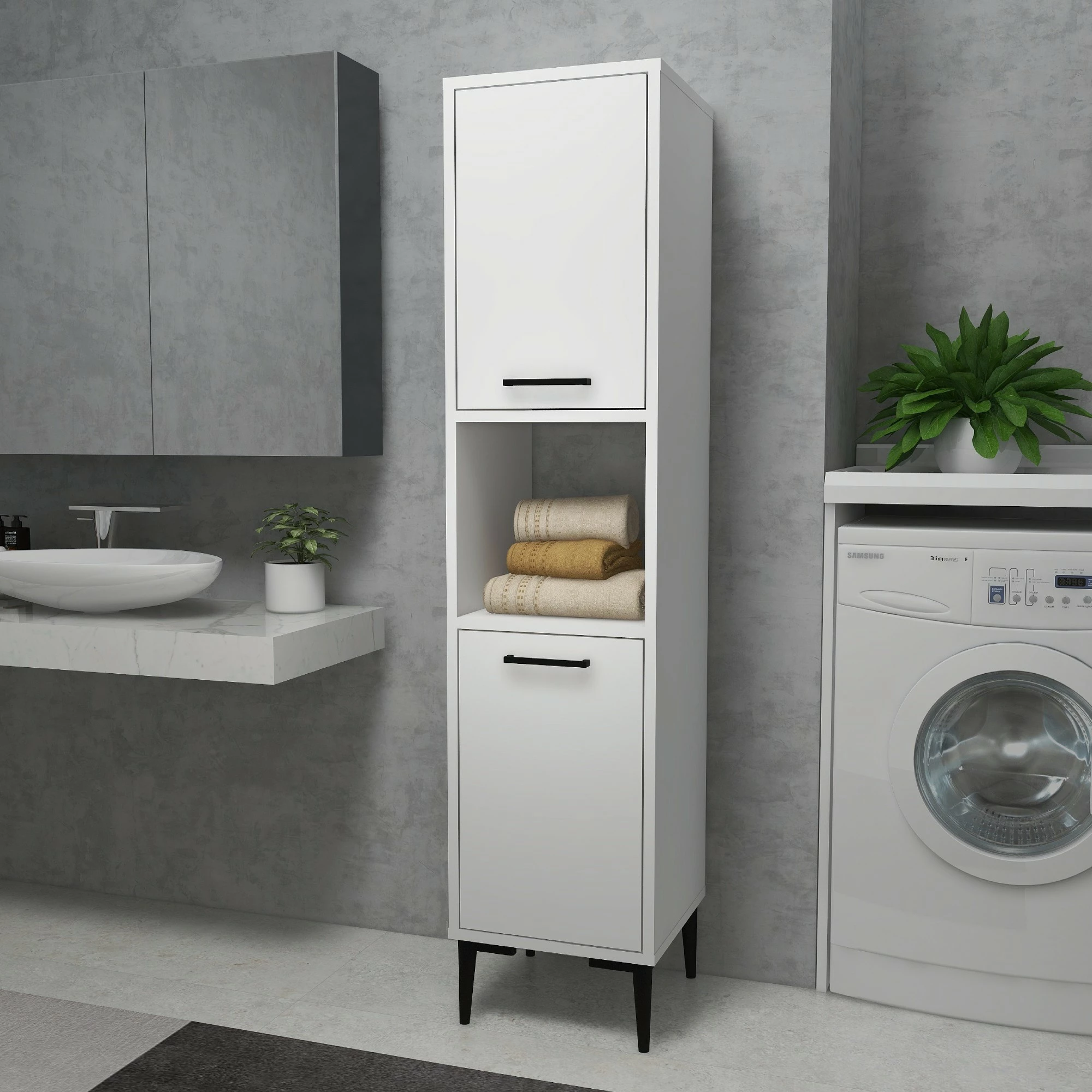 Dollap shumëpërdorimësh Hanah Home, Daminol, i bardhë