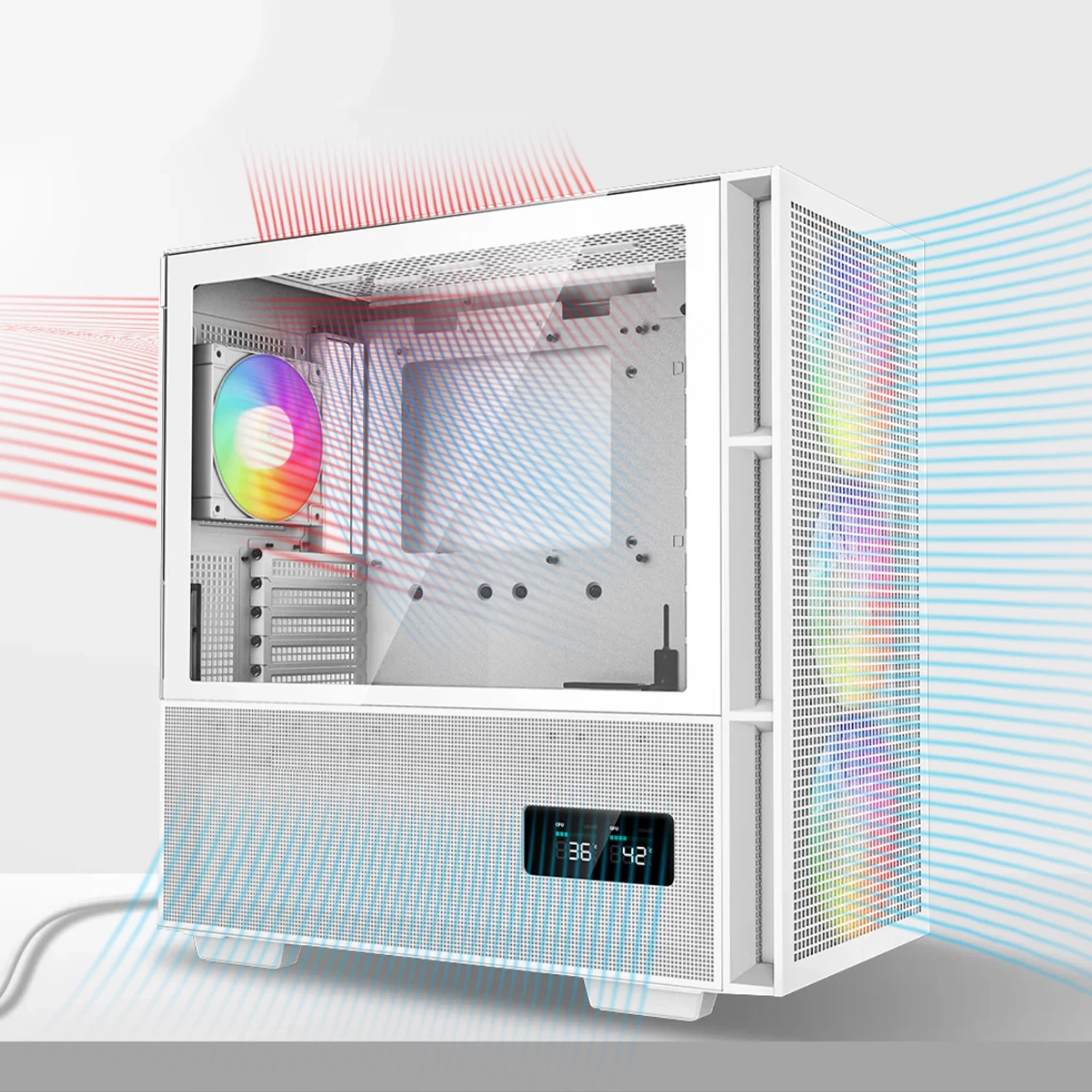 Kompjuter UVI OMEGA AM97X Ryzen 7 9800X3D, RX 9070 XT 16GB, 64GB RAM, 2TB SSD, 850W, ftohje me ujë, i bardhë
