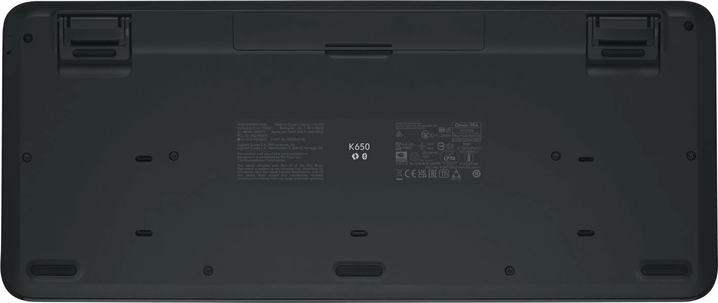 Tastierë Logitech Signature K650 920-010949, wireless, layout HU, me numpad, me mbështetëse për kyç, Graphite