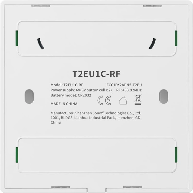 Ndërprerës Inteligjent me Prekje SONOFF T2EU1C TX, Wi-Fi, i Përshtatshëm me Amazon Alexa dhe Google Assistant, me Panel Xhami, i Bardhë. (Bardhë)