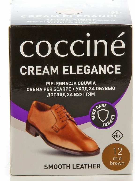 Krem kujdesi për këpucë Coccine Cream Elegance, kafe mesatare
