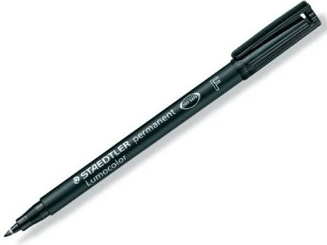 Set markerash STAEDTLER Lumocolor 318-9, majë e rrumbullakët, e zezë, 0.6 mm, 10 copë