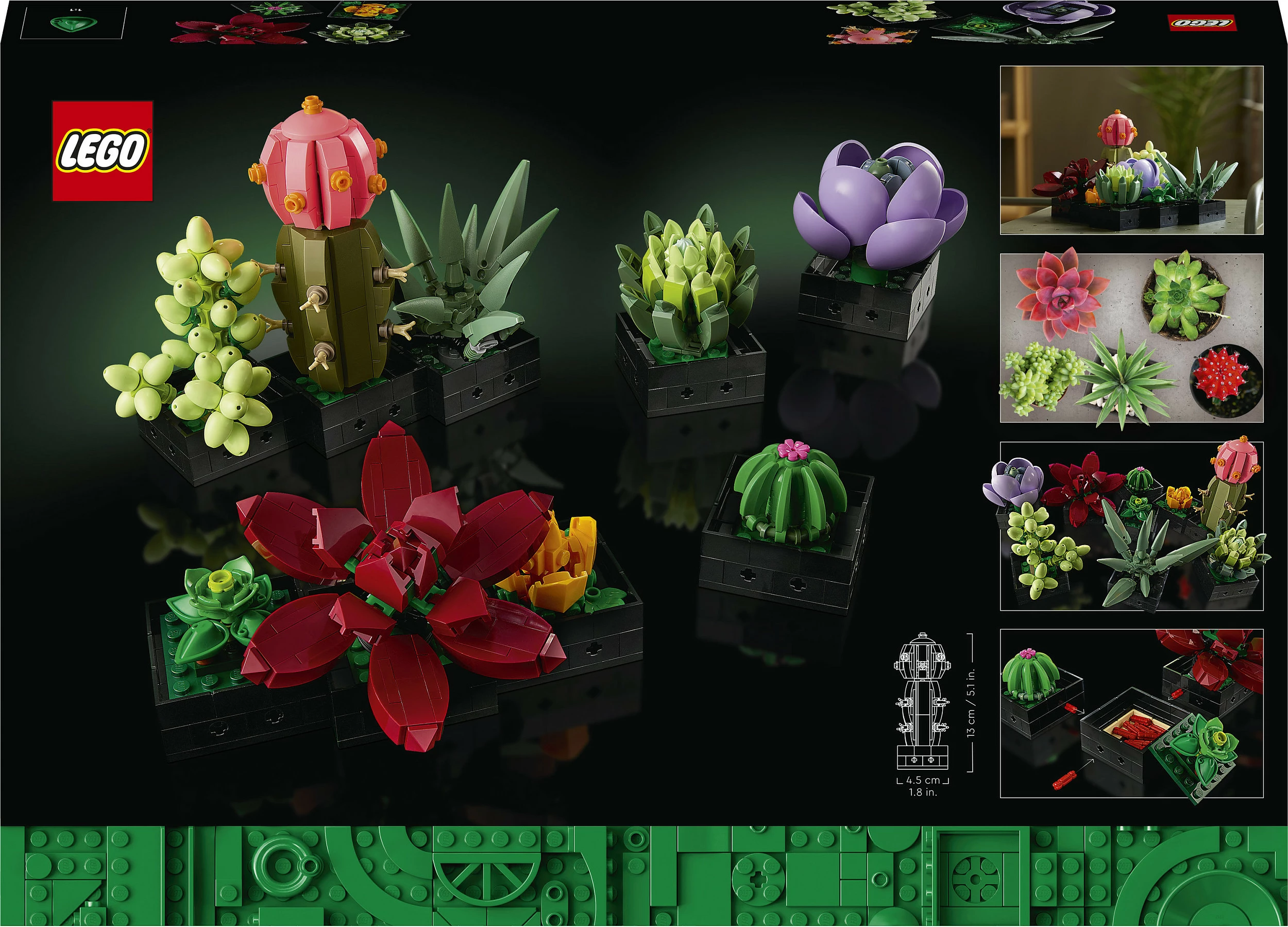 Set ndërtimi LEGO Botanicals Succulents 10309, 771 copë, 18+, multikolor