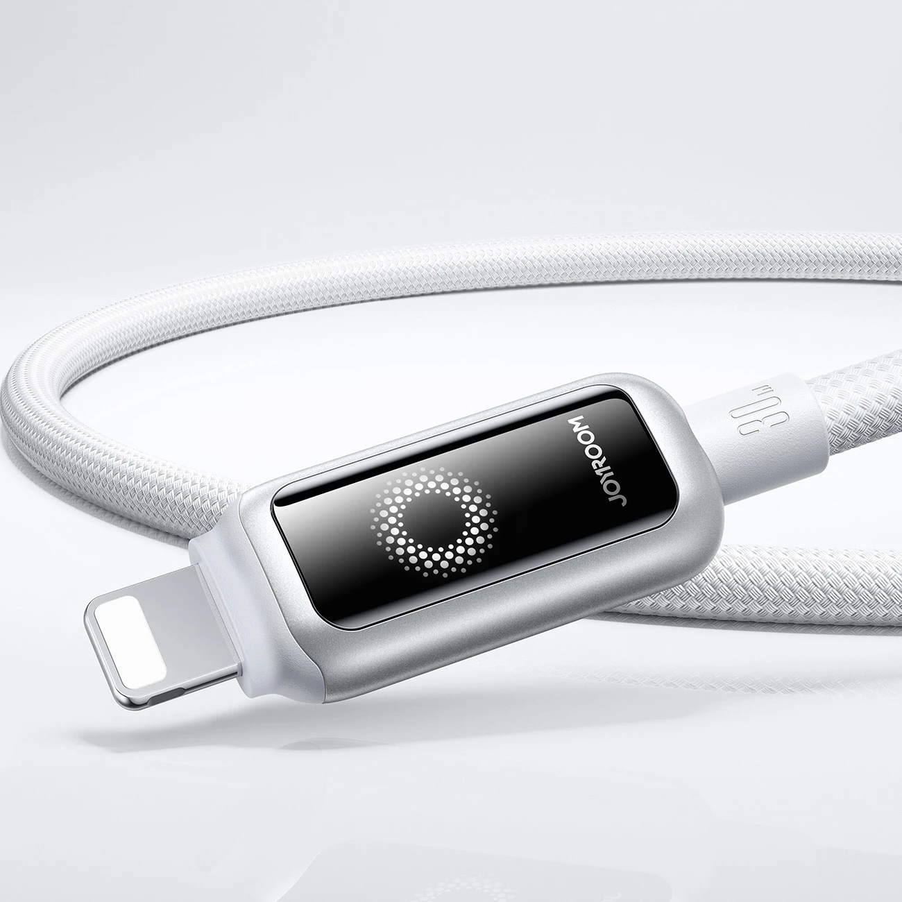 Kabllo karikimi dhe të dhënash, Joyroom, S-A55 StarFlight, USB‑C në Lightning, 30W, 1.2 m, e bardhë