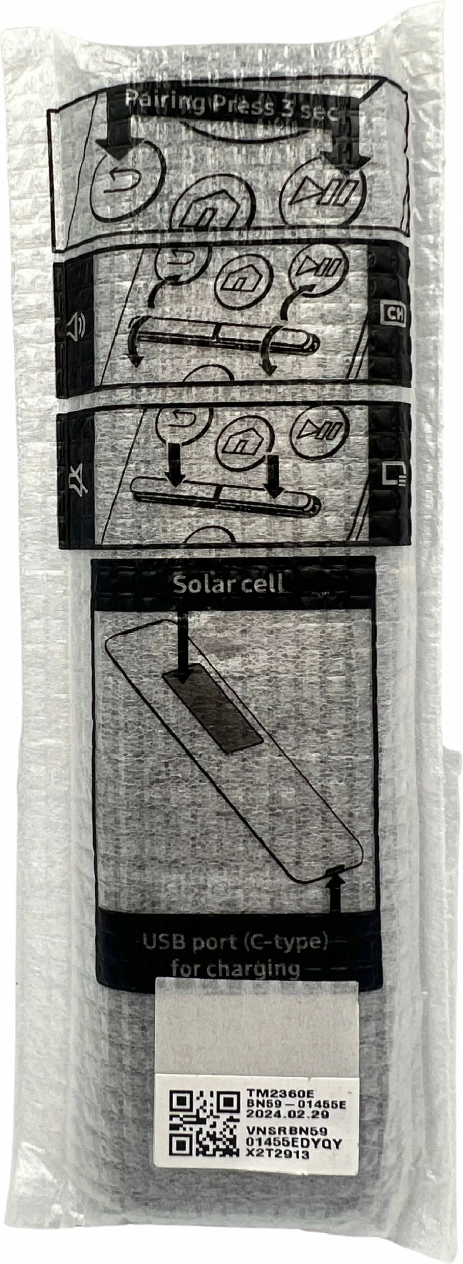 Telekomandë Samsung BN59-01455E Eco Smart Control 2024 për TV, solar, e zezë