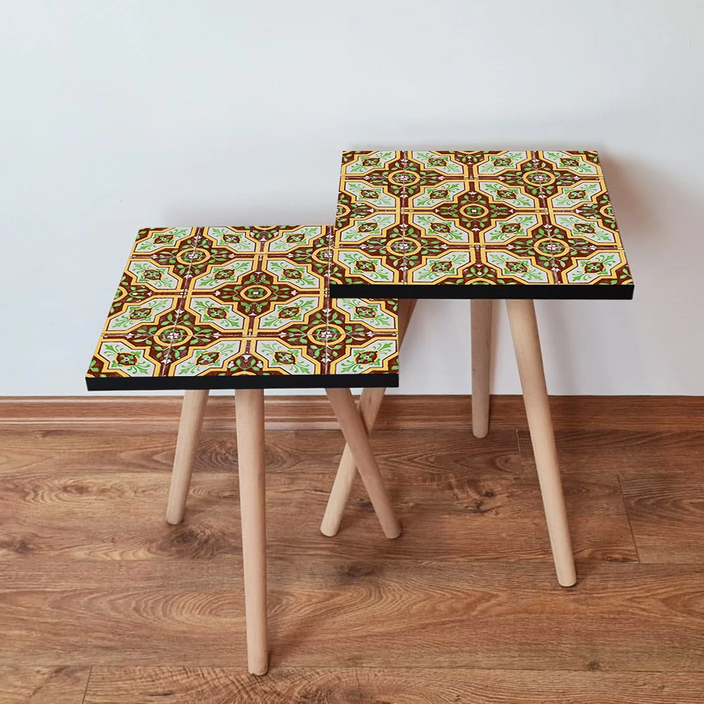 Set tavolinash ndihmëse, dy copë, Skye Decor, 2Shp44, kafe