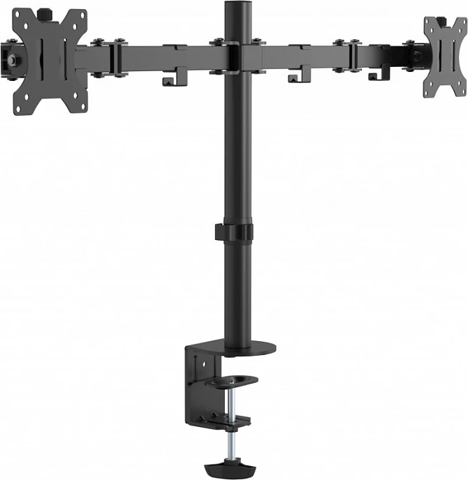 Mbajtës monitorësh Vision VFM-DPD2B, dual, me kapëse tavoline, 13-27", VESA 75x75/100x100, 16 kg, i zi