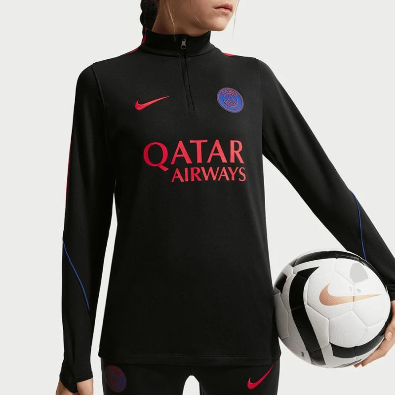 Duks për fëmijë Nike PSG Strike Drill Top Junior II2446-010, i zi