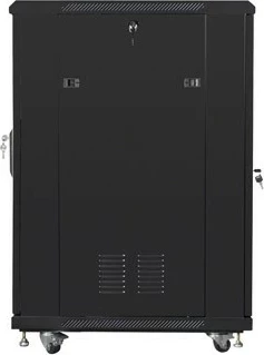 Kabinet rack LANBERG 19" 22U 600x800mm, dyer të perforuara, stojës, i zi
