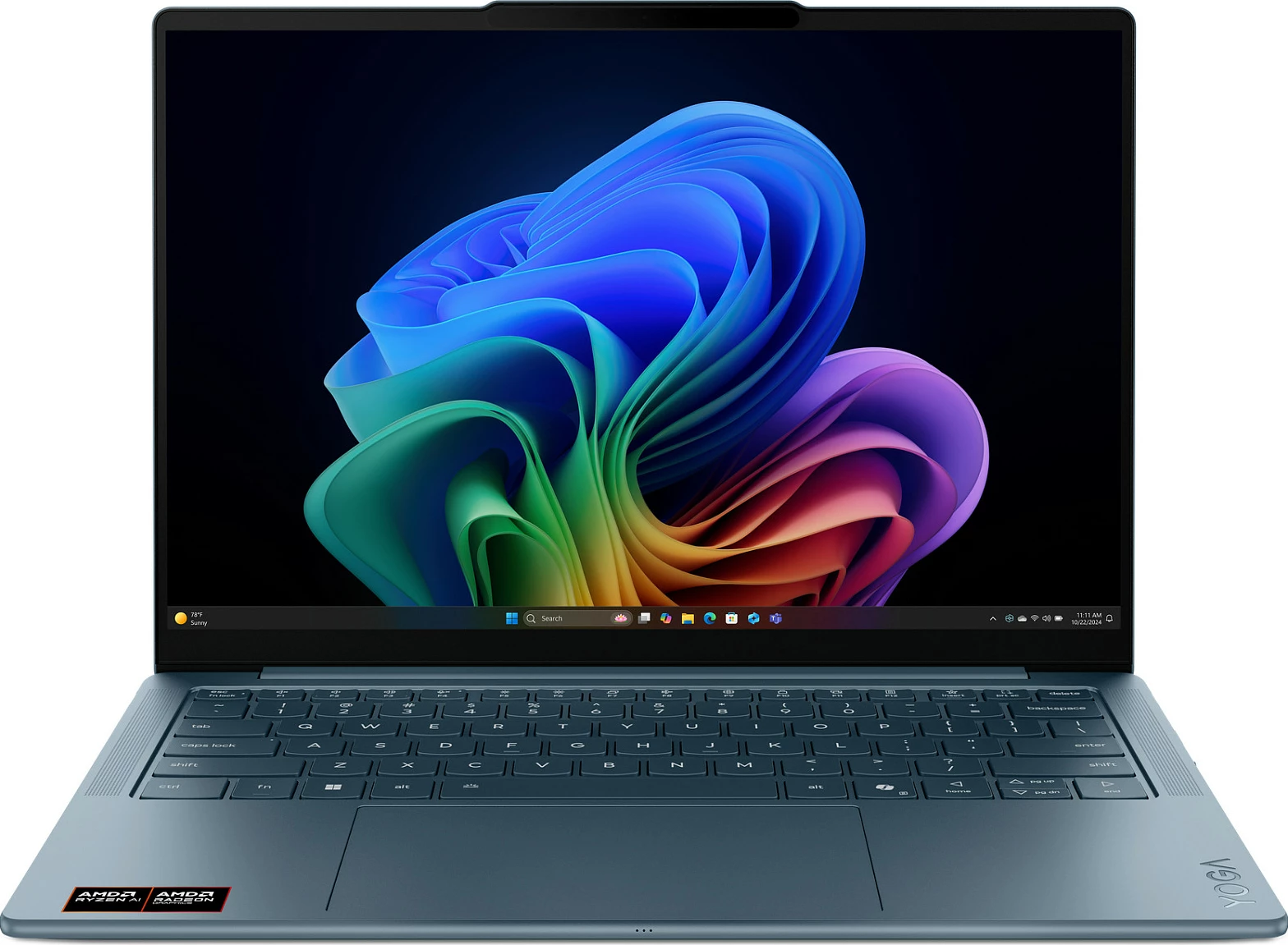 Laptop Lenovo Yoga Slim 7, Ryzen AI 7 350, 16GB RAM, 512GB SSD, 14" 2.8K, Windows 11 Home, Tidal Teal