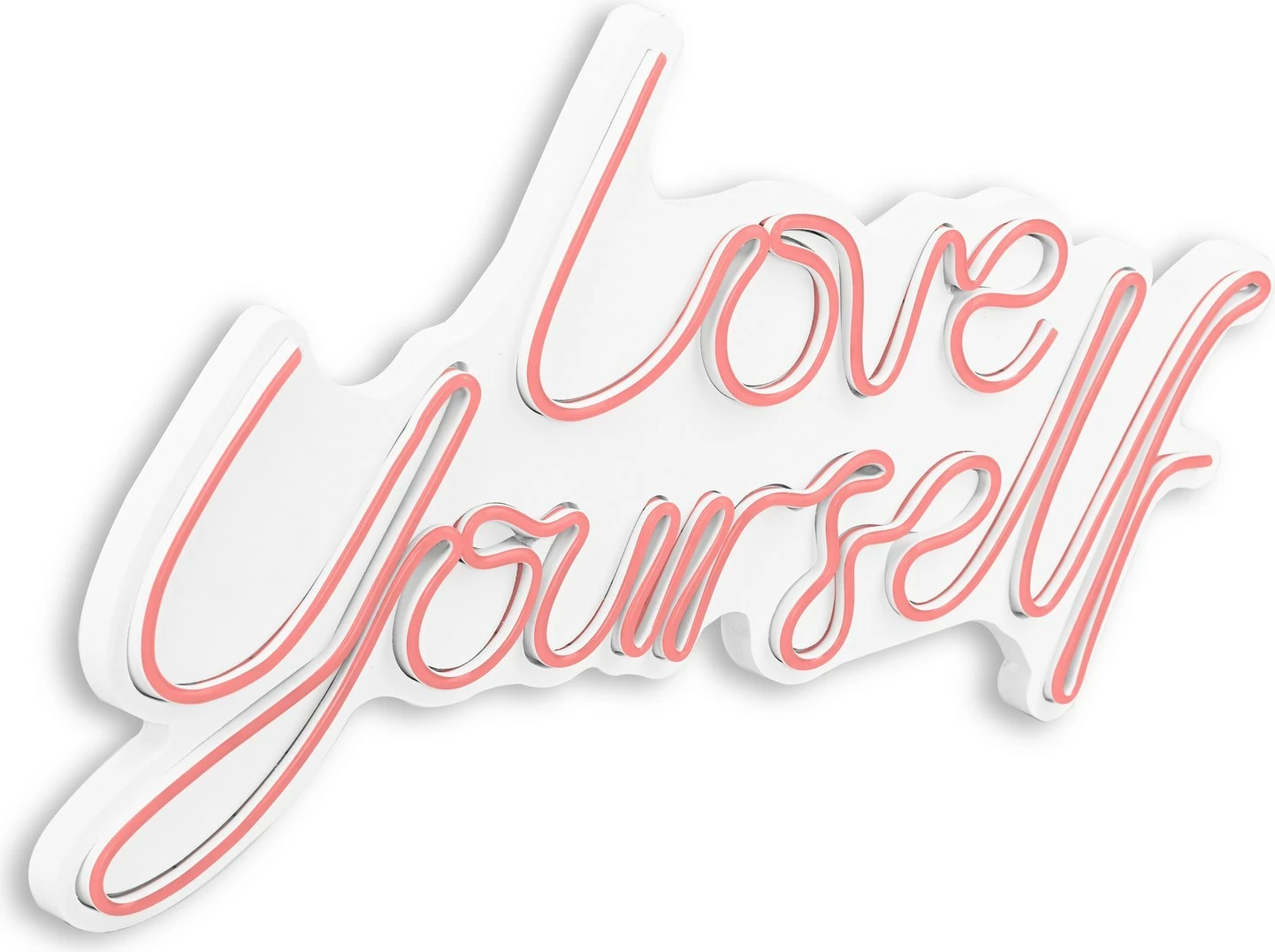 Dritë dekorative LED, plastikë, 'Love Yourself', ngjyrë rozë