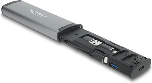 Lexues kartelash DeLOCK USB 3.2 Gen 1, SD/MicroSD, 5 Gbps, me hapësira për 9 karta, Zi/Gri
