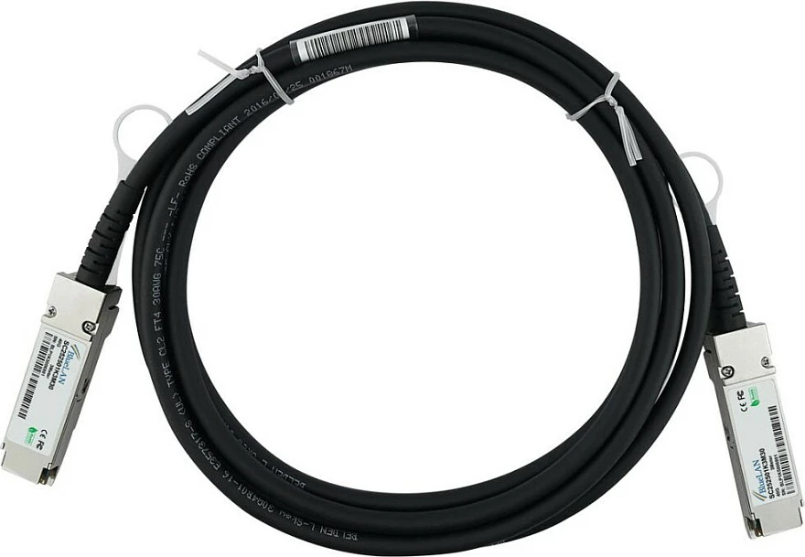 Kabllo DAC QSFP BlueOptics BlueLAN SC252501K3M30, 3 m, 40GbE, e zezë