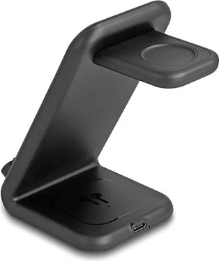 Stacion karikimi wireless DeLOCK 66941, 3-në-1, 15W, USB-C, i zi